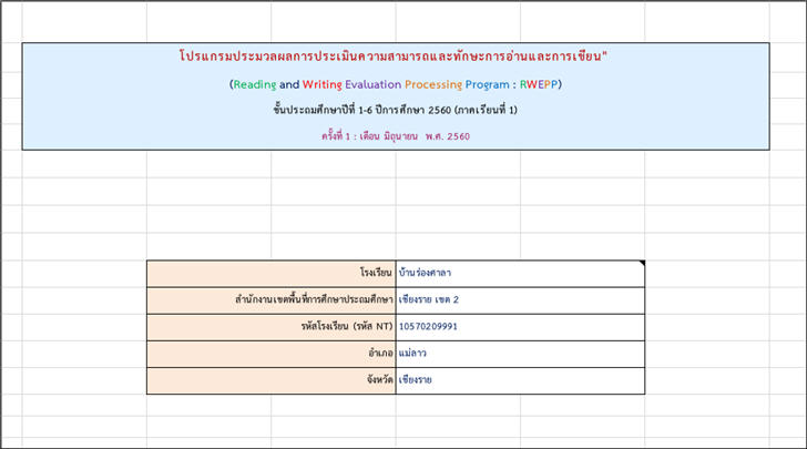 ������͡�����¹����͹ ����������żš�û����Թ��������ö��зѡ�С����ҹ��С����¹ �.1-6 (�Ҥ���¹��� 1) ���駷�� 1 ��͹�Զع�¹ 2560