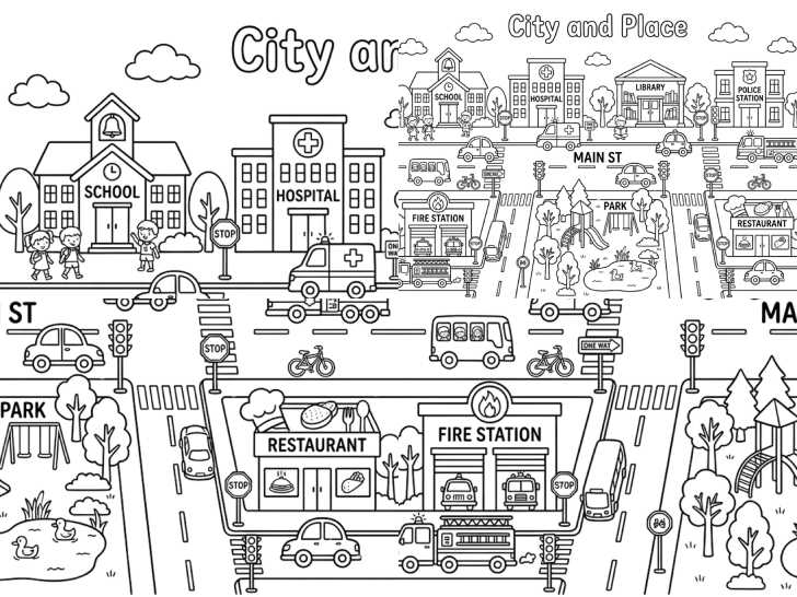 ������͡�����¹����͹ 㺧ҹ City and Place 㺧ҹ�Ҿ���������ͧ����ѡ� ���ʶҹ����Ӥѭ�ͺ��� School, Hospital, Library, Police Station, Fire Station, Park Restaurant