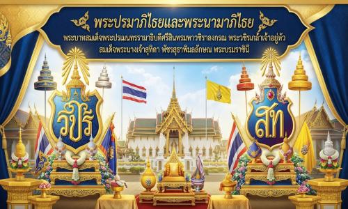 พระปรมาภิไธยและพระนามาภิไธย ชื่อพระราชา พระราชินี ราชวงศ์ พร้อมทั้งแบบย่อ คำอ่าน ภาษาอังกฤษ